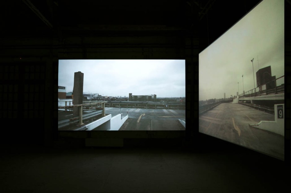 Oliver Beer, The Resonance Project: Pay and Display, 2011, installation vidéo sur deux écrans, courtesy Galerie Ropac, © James Porter