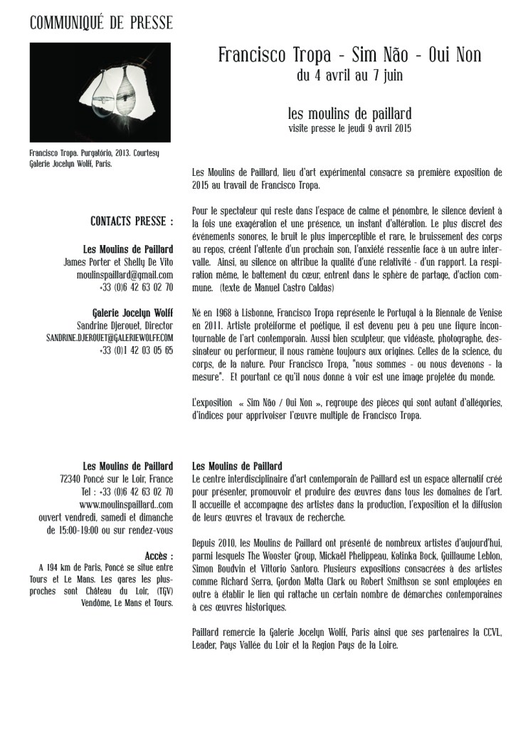 Tropa communiqué de presse web