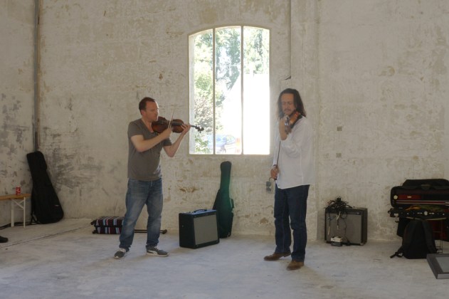 Régis Huby et Dominique Pifarély, 21 juin 2015.  