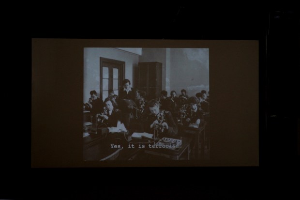 Otolith Group, Communists Llike Us, 2006. Film. Courtesy LUX.